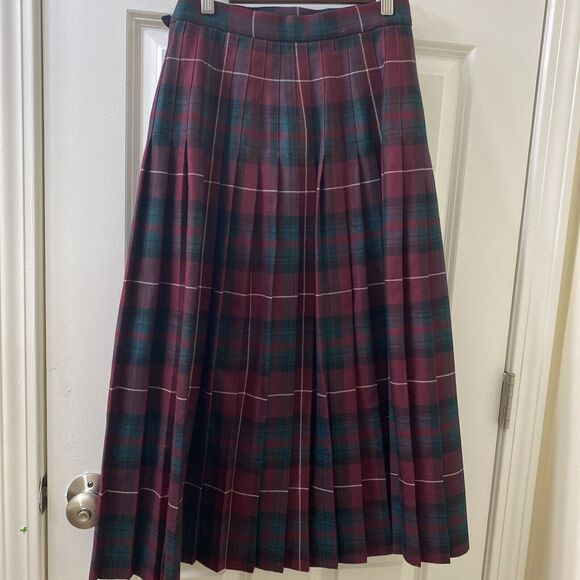 Waist Measuring Sz 26” WPL8046 Charter Club Skirt Plaid Red and Geeen Scotland - Picture 5 of 11